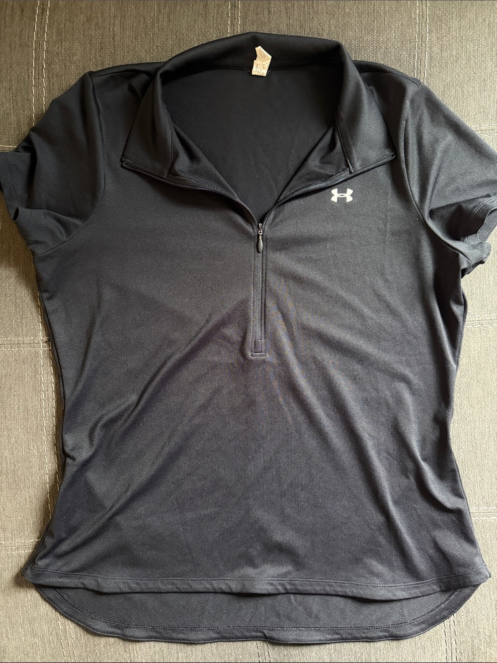 Under Armour Women's Black Polo Zip Up Performance Top